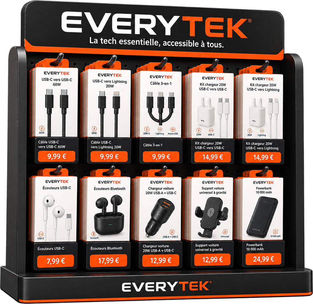 Display Everytek en magasin
