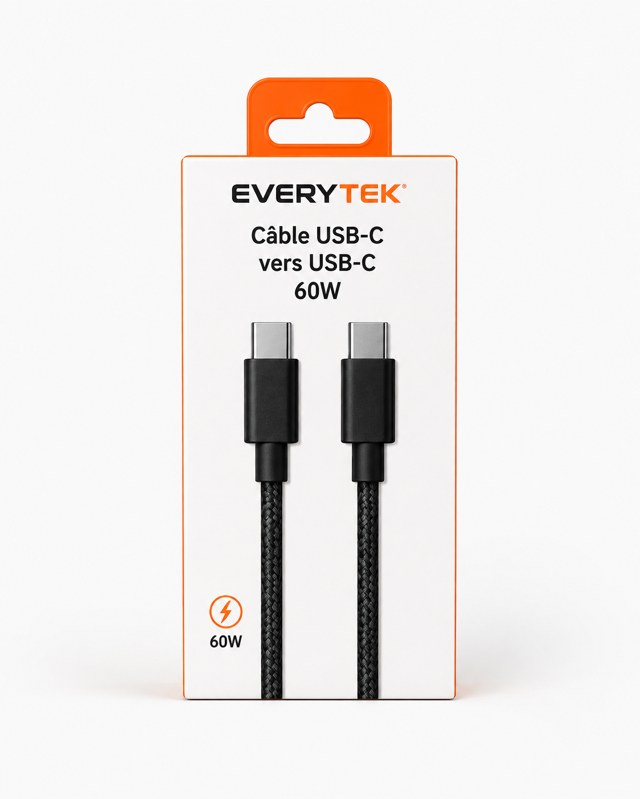Câble USB-C vers USB-C 60W